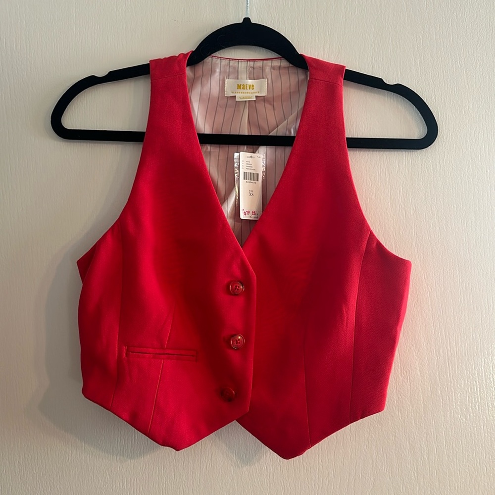 Anthropologie red vest